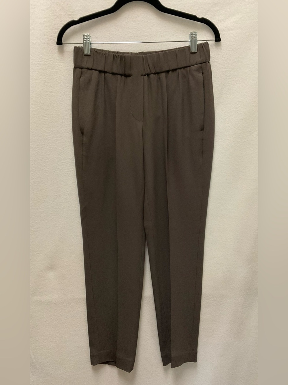 Brunello Cucinelli Straight Leg Elastic Waist Trousers - Brown